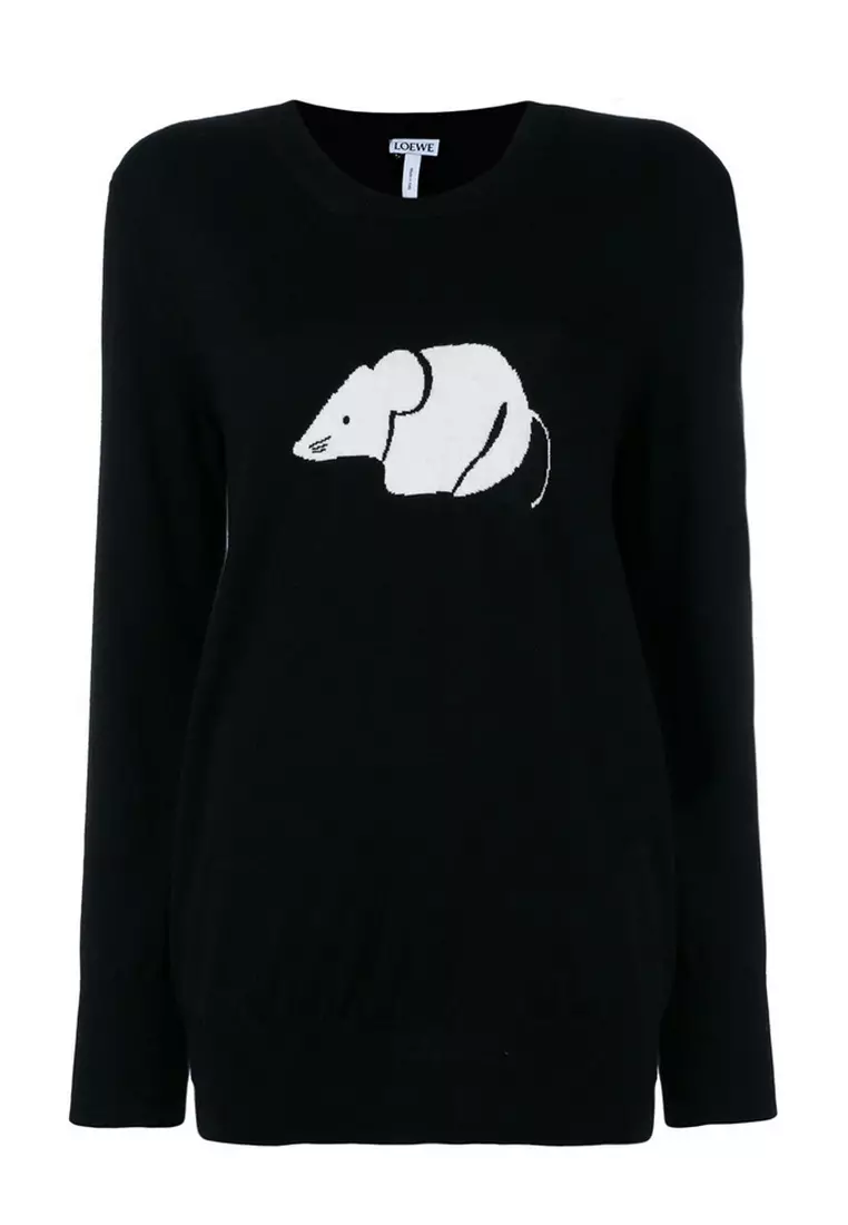 53% OFF LOEWE Mouse Sweatshirt in Black