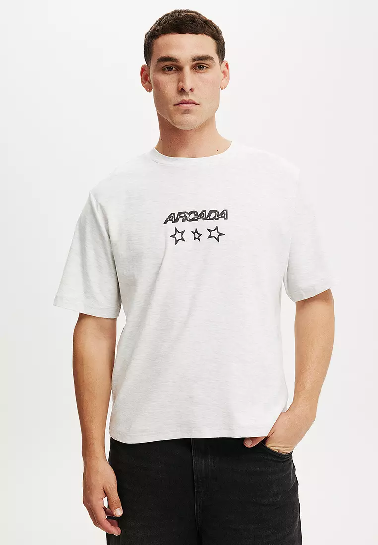 63% OFF Cropped Fit Graphic T-Shirt