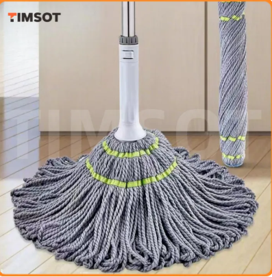 89% OFF TIMSOT Self Wringing Mop Magic Tornado swob Indoor Quick Dry Easy Spin Mop Floor Tile Cleaning Household Cloth Wet Tool