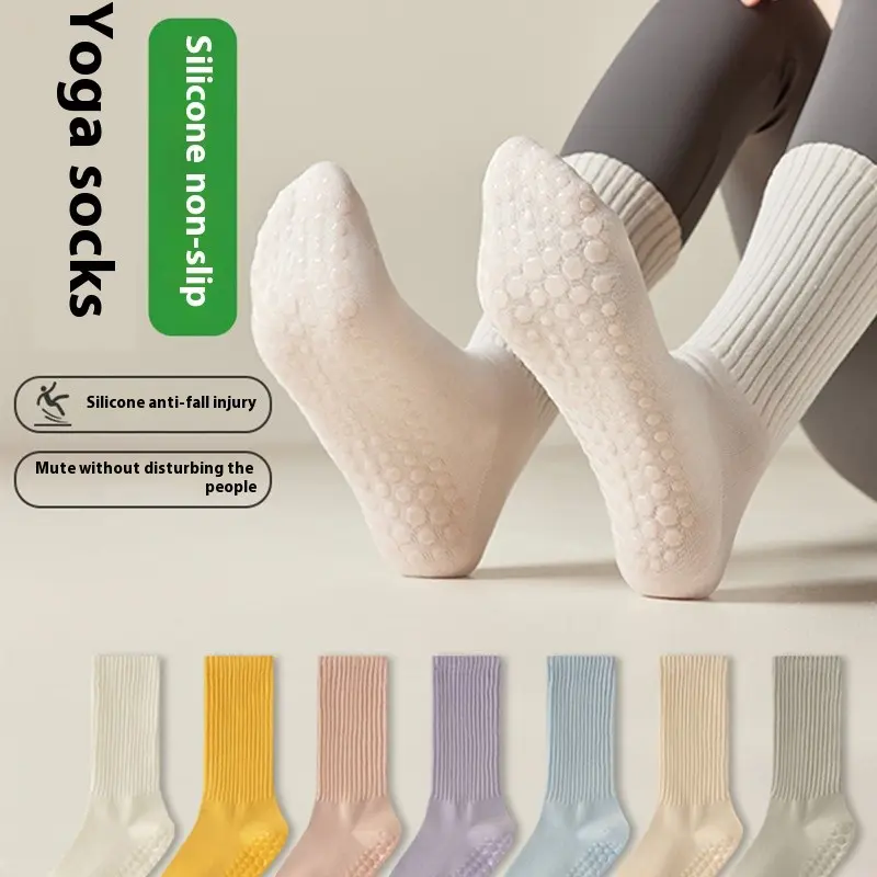 60% OFF Yoga Socks Women's Mid-Tube Socks Fitness Dance Pilates Professional Non-Slip Sports Women