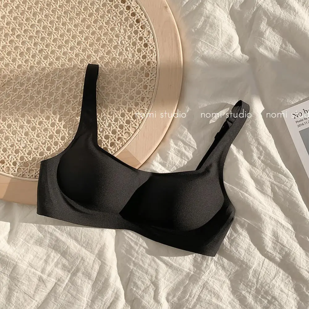 36% OFF Sunny Seamless Squareneck Nonwire Bra Spandex Womenswear Adjustable Comfy