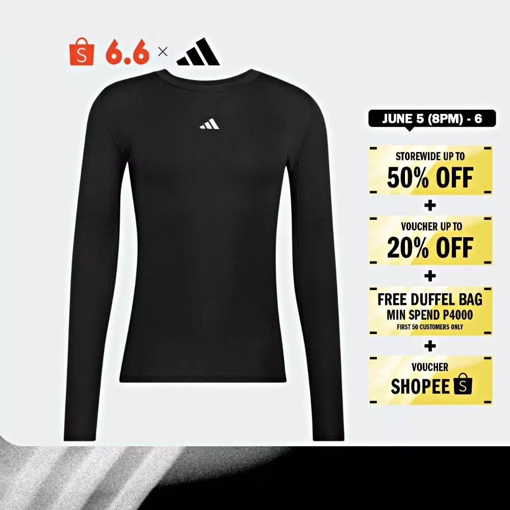50% OFF adidas Gym & Training TECHFIT Compression Training Long Sleeve Tee Men Black JE6702