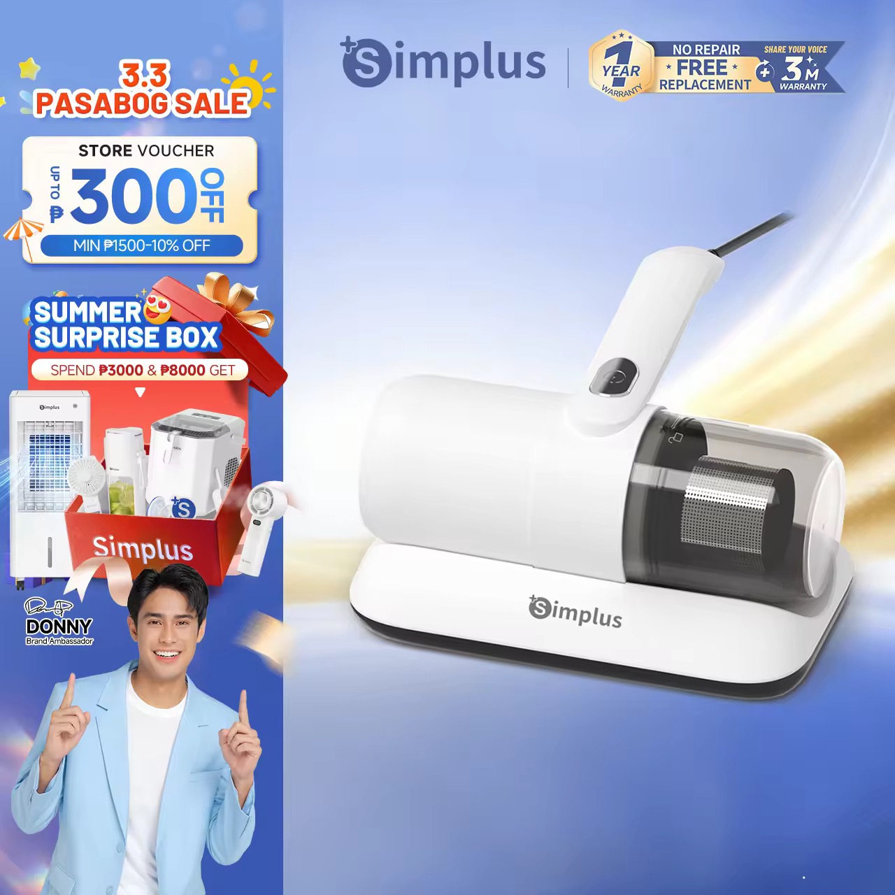 58% OFF Simplus Dust Mite Vacuum Cleaner Mite Removal Anti-Mite for Bed Sofa Car 14000Pa