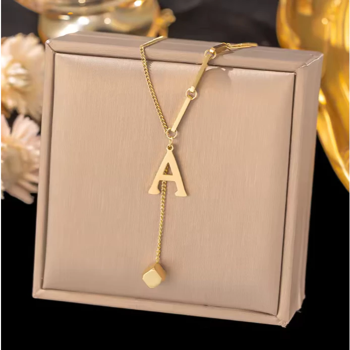 19% OFF Stainless Steel Letter Good Quality Initial Letters Necklace Layer For Women Accessories NoBoxFree