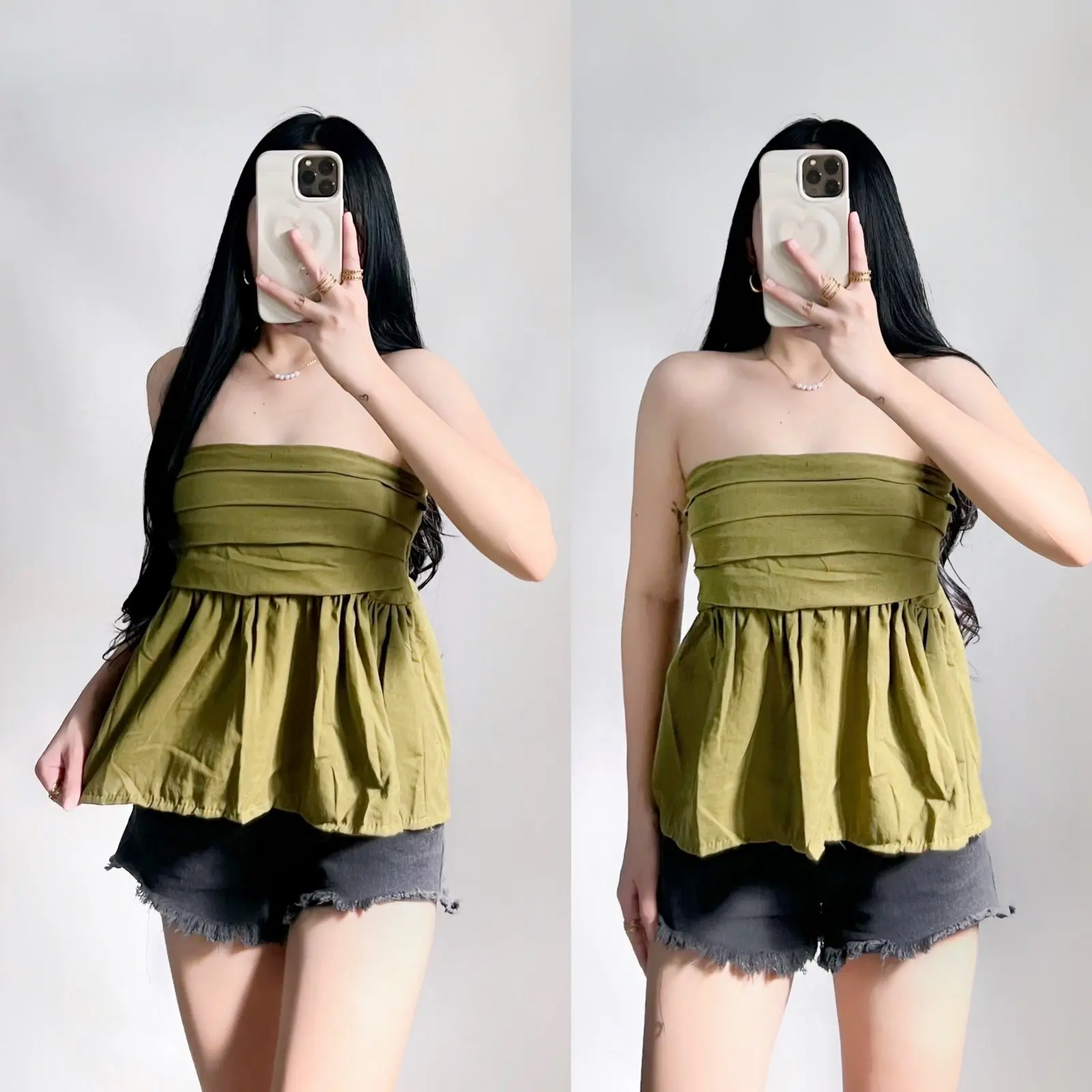 63% OFF Sunny&Co Cotton Linen Tube Top Women's Wear - Fitted & Minimalist Design - Hand Wash Only - Casual & Semi-Formal Wear