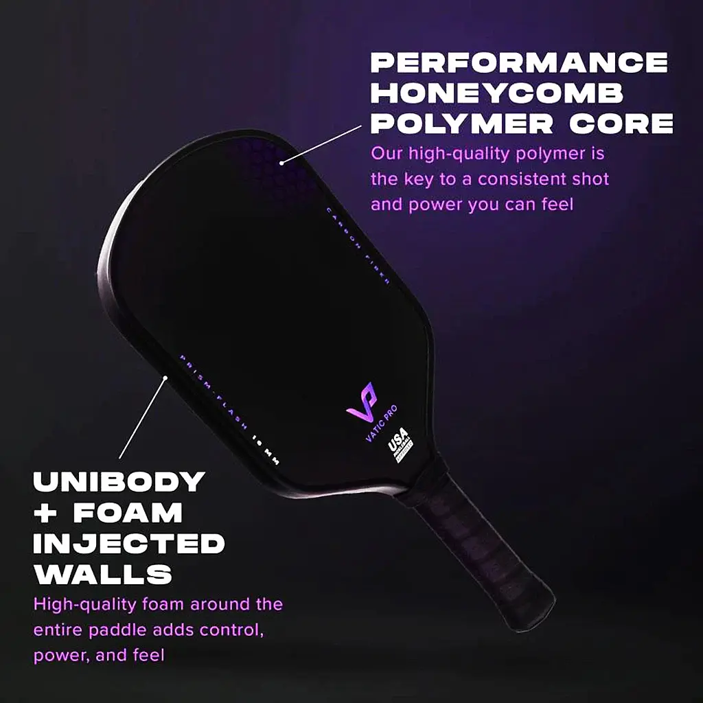 45% OFF Vatic Pro Prism Flash Pickleball Paddle set Carbon Fibre 16mm Includes Paddle Cover, USAPA Approved Composite Pickleball, Pickleball Rackets, Gifts for men Women Beginners