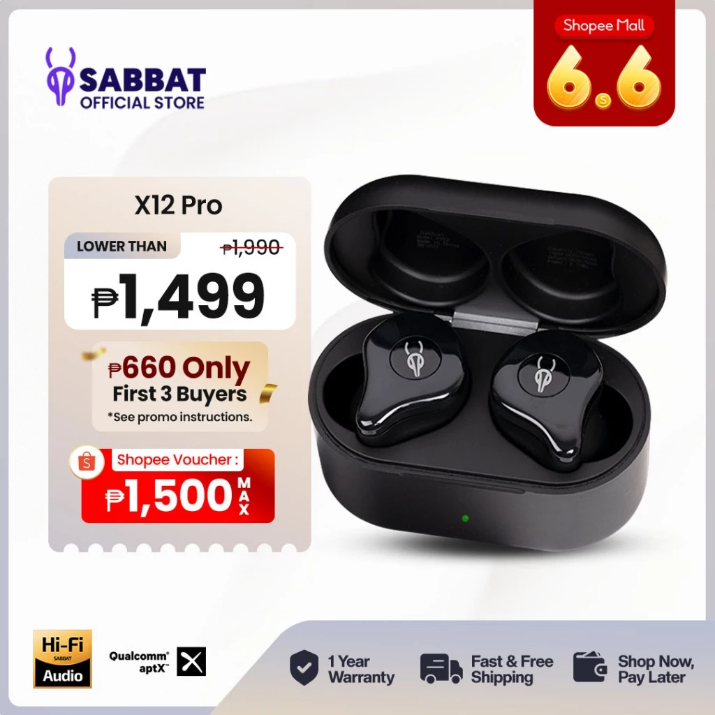 22% OFF Sabbat X12 Pro TWS Earbuds Bluetooth 5.4 | 30H Playtime | Hi-Fi Bass Sound | HD Calls