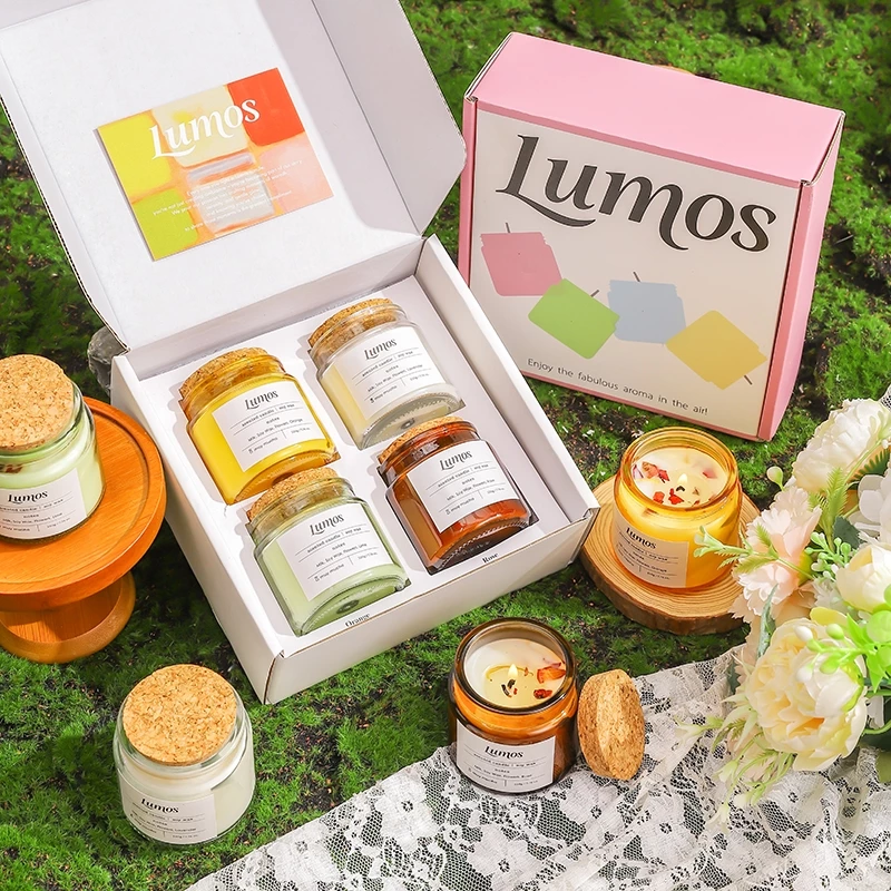 43% OFF Scented Candle Gift Set 4Pcs – Birthday, Wedding & Xmas Souvenirs
