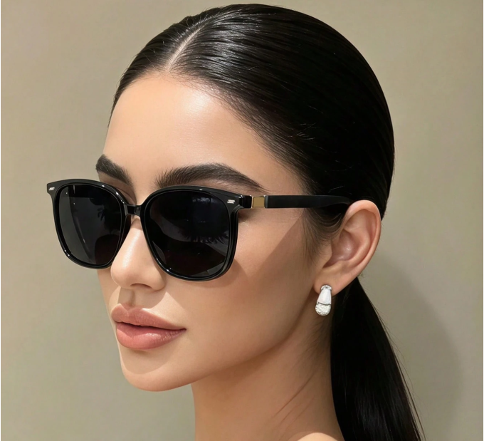 5% OFF Women's Retro Square Oversized Sunglasses, Black Fashion Glasses, Classic Style, Decorative, Travel, Beach, Vacation, Casual, Daily Wear, Summer Sun Protection, Anti-UV, Driving, Sunglasses For Men