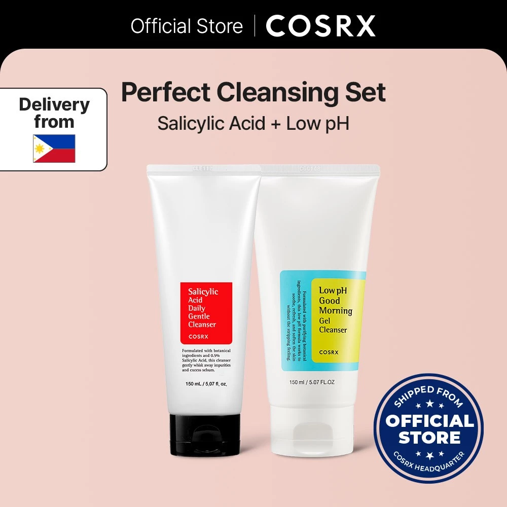 39% OFF [COSRX OFFICIAL] Dual Cleanser: Balanced pH & Salicylic Cleanser Duo_Low pH Good Morning Gel 150ml, Salicylic Acid Daily Gentle Cleanse