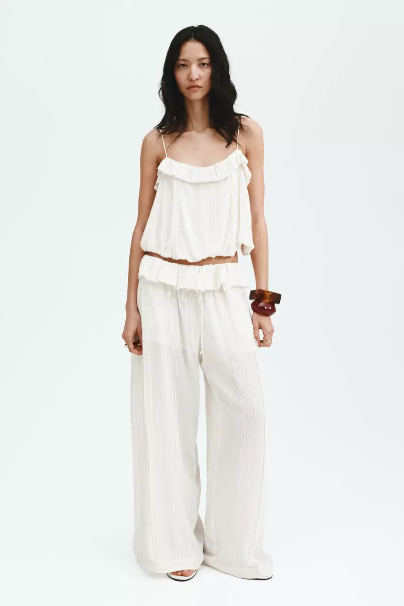 73% OFF H&M Pintucked trousers