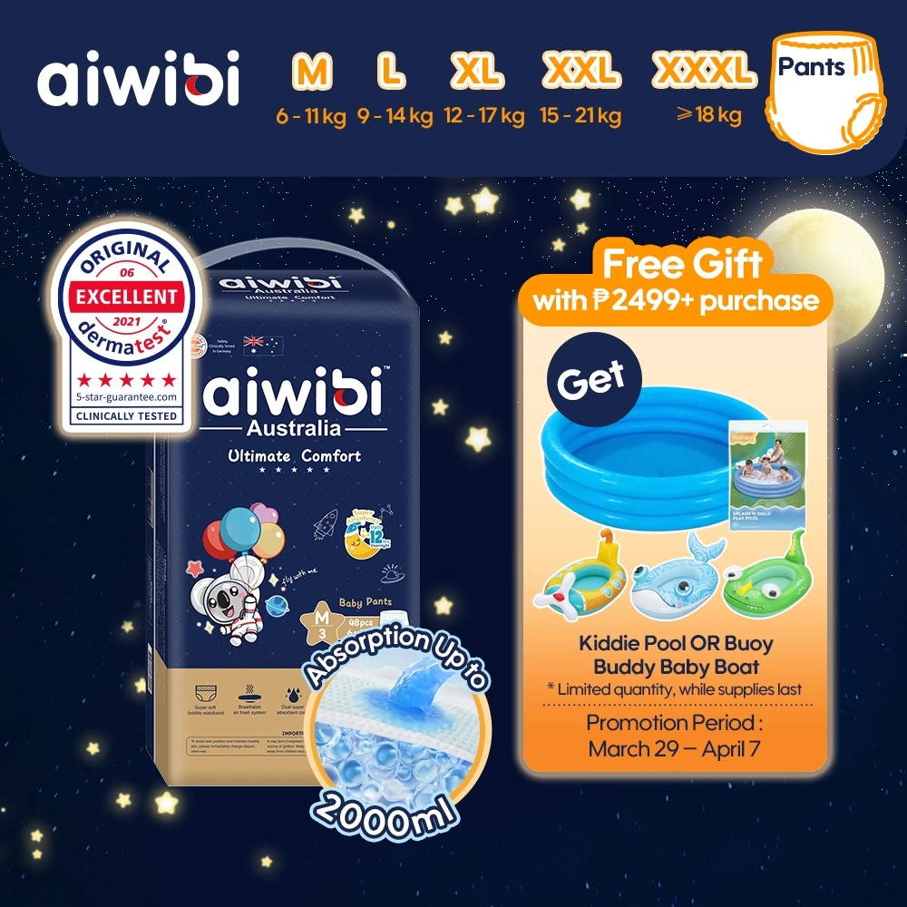 64%OFF Aiwibi soft night pull-up pants (M-XXXL) disposable diaper pants diaper pants baby pants breathable