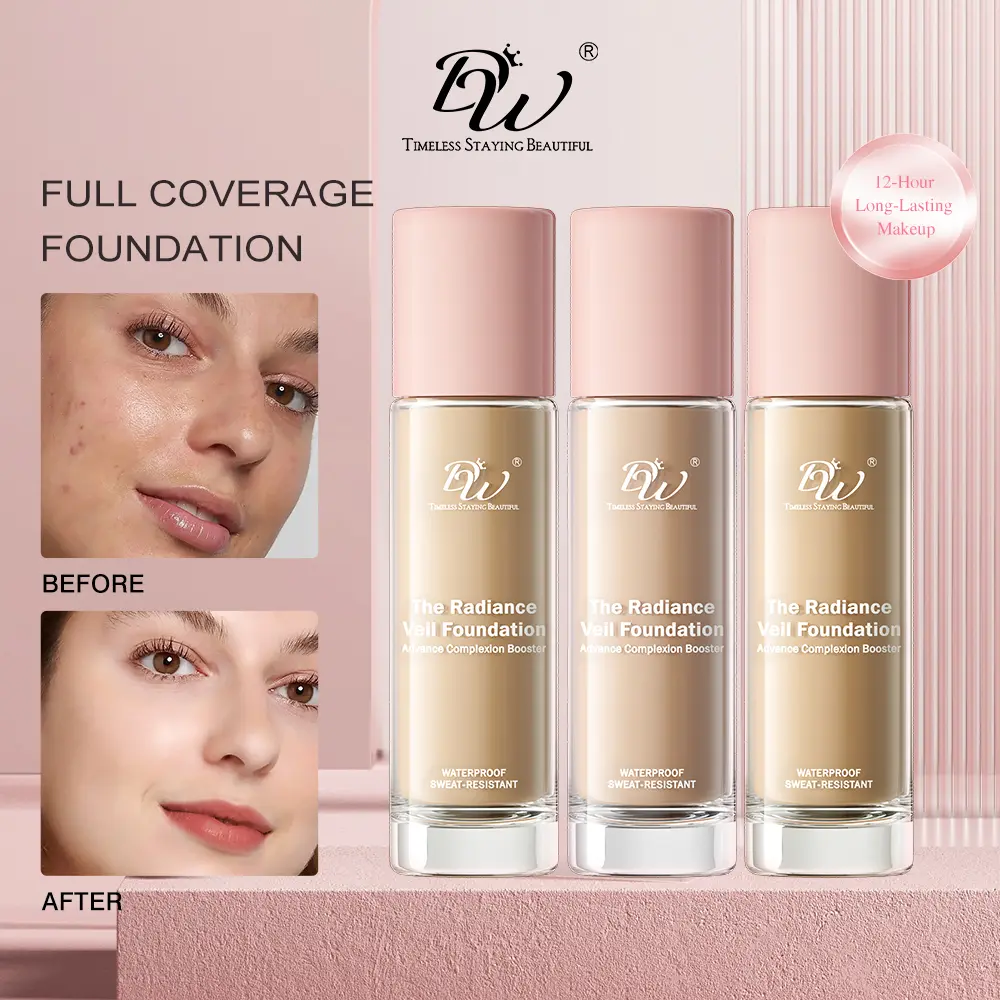 53% OFF DW Fresh Radiance Veil Foundation Makeup Maintenance 24-Hour High Concealment Oil Control Waterproof Full Coverage