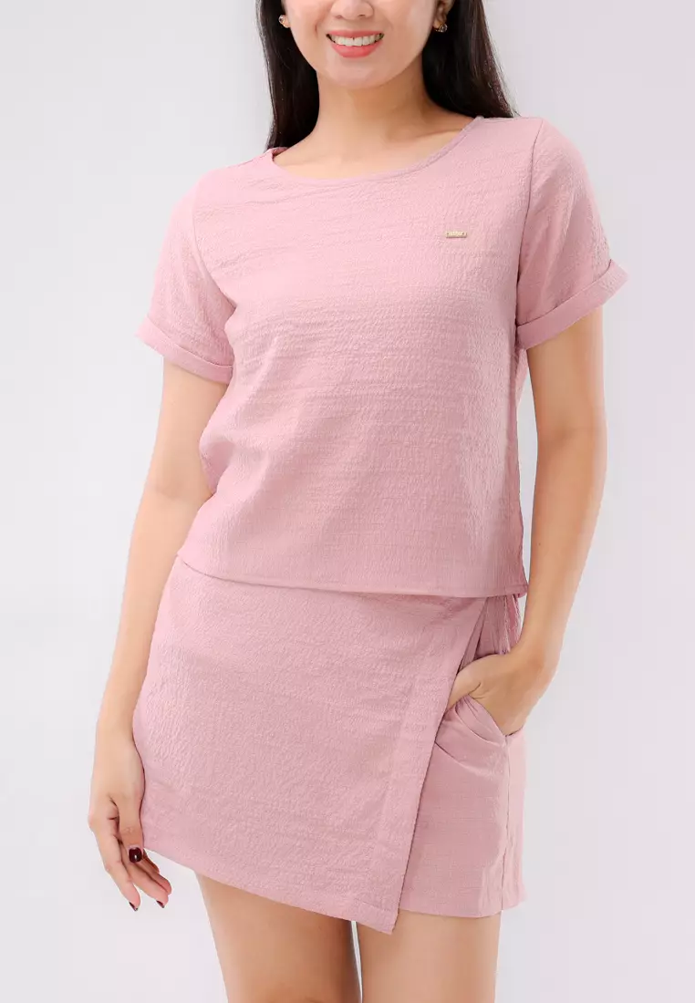 50% OFF Redgirl Short Sleeves Blouse/Skort