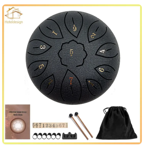 61% OFF 6 inch 11 Tune Musical Instrument Steel Tongue Drum for Beginner (Black/Purple/Gold/Dark Blue)