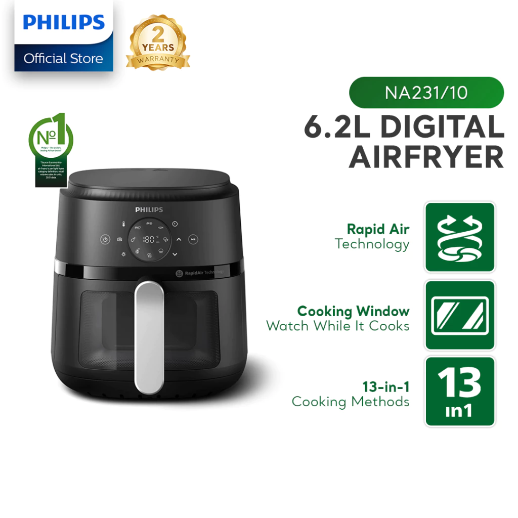46% OFF PHILIPS Digital Air Fryer Healthy Low Fat Multicooker Fryer