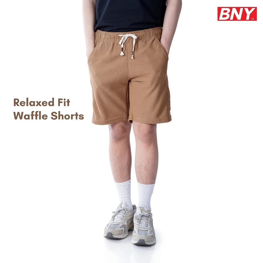 24% OFF BNY MEN'S RELAXED FIT MENS WAFFLE SHORTS (724-A)