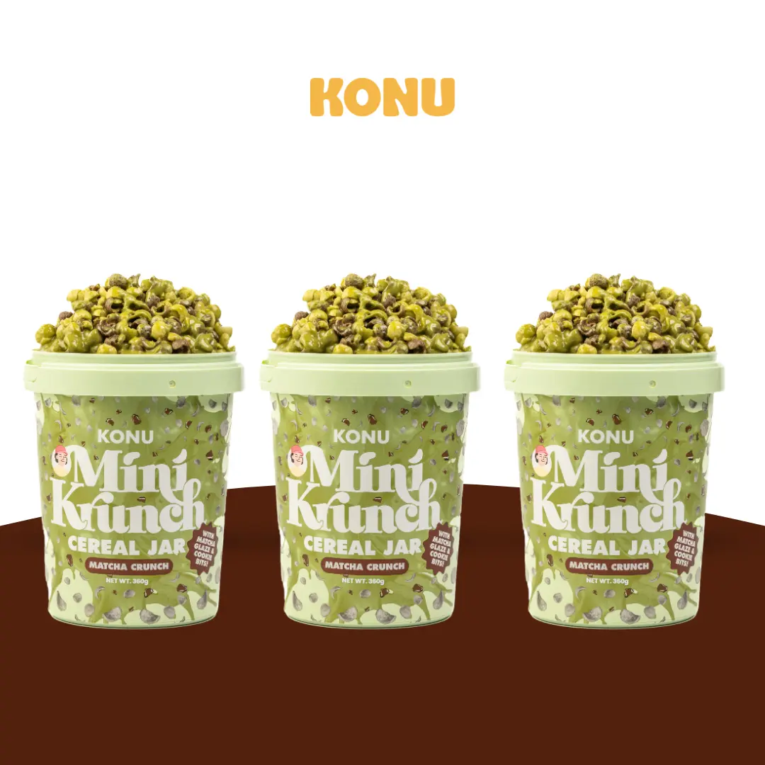 33% OFF [Recommended Best Sellers] Konu Mini Krunch Cereal Jar 360G - Chocolate Snack with Matcha, Cookies & Cream, Rainbow, Strawberry, Ube & Dark Choco Flavors FREE 1 SPOON