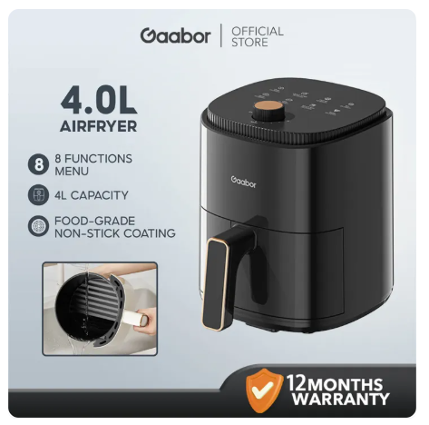 28% OFF [Updated Version] Gaabor Air Fryer Household Multi-functional 8 Menus Oil-Free Healthy Cooking Air Fryers Cooker 4L