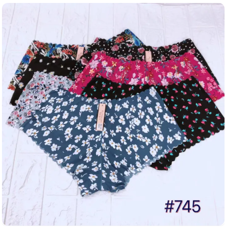 63% OFF 3PCS SEAMLESS PRINTED PANTY BOYLEG BIKINI WOMEN ASSORTED#745