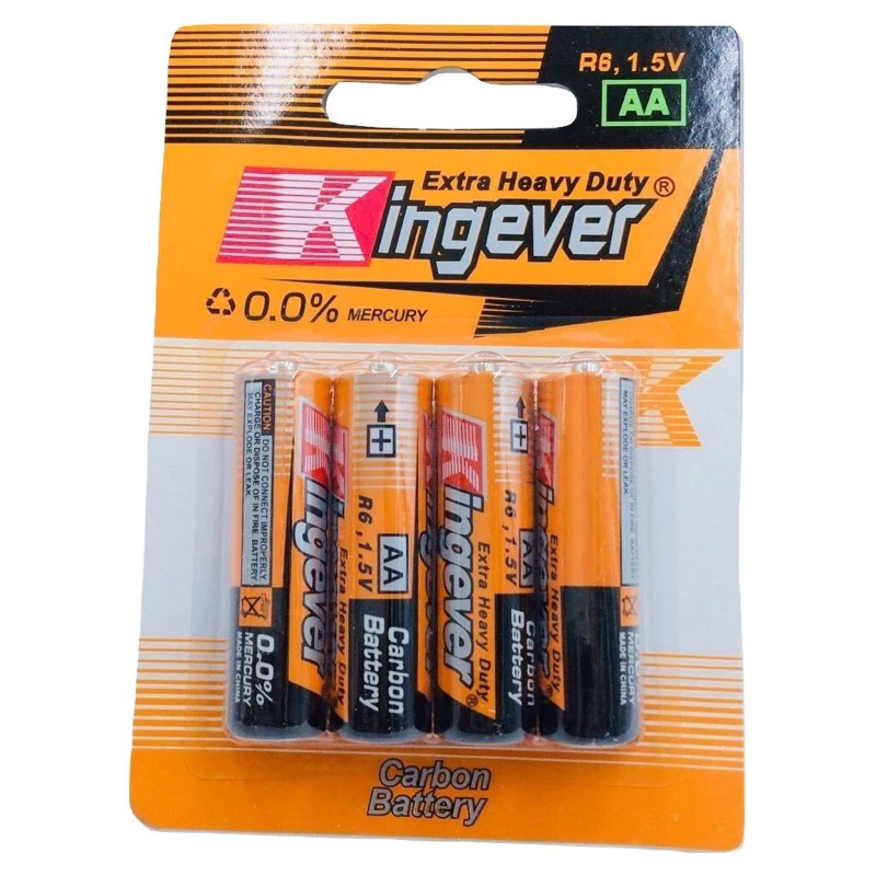 28% OFF （COD）4pcs/1pad Kingever Extra Heavy Duty Battery AA AAA