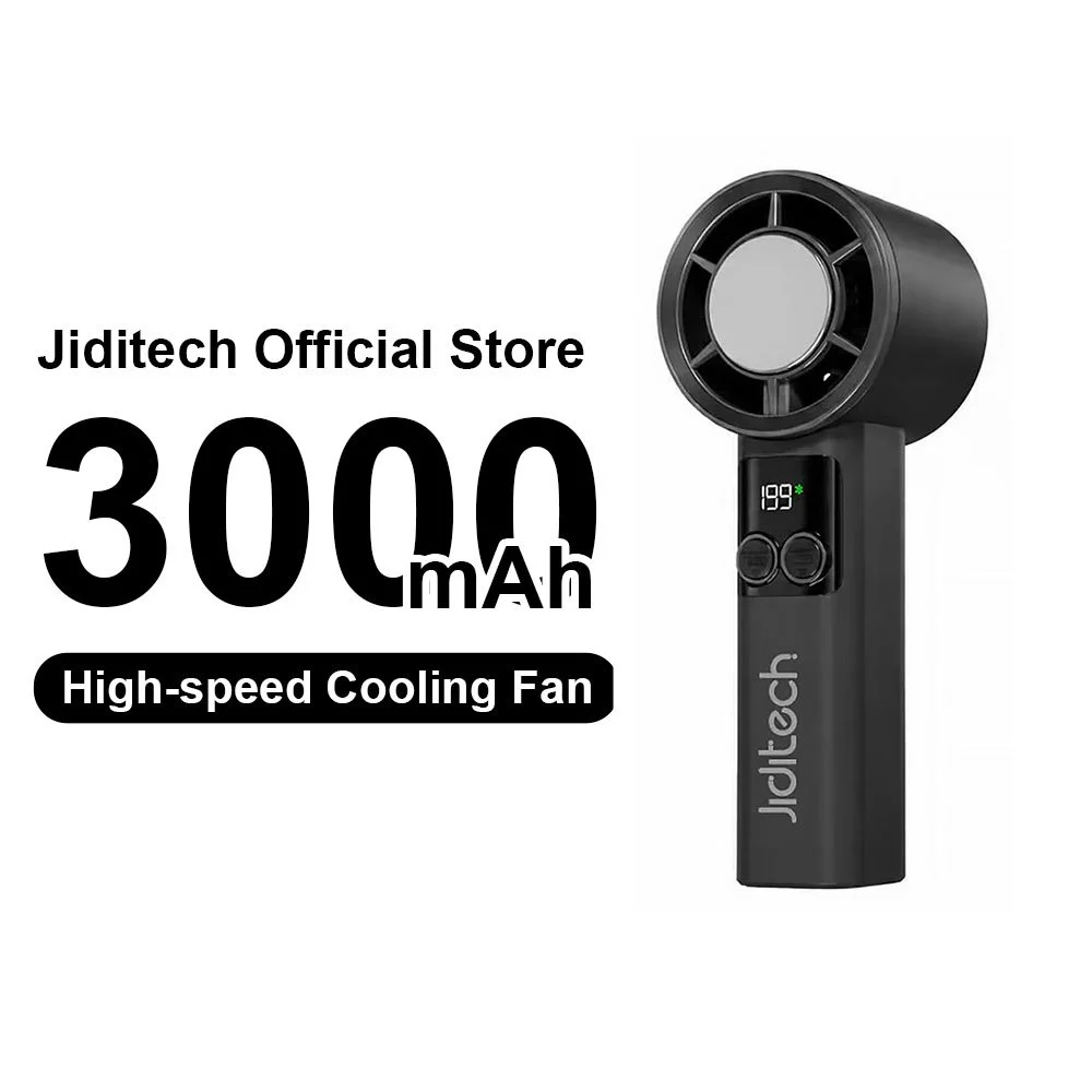 66% OFF Jiditech 3000mAh Turbo Fan Mini Fan Portable Handheld Fan 199 Gear Adjustable With Cooling Plate