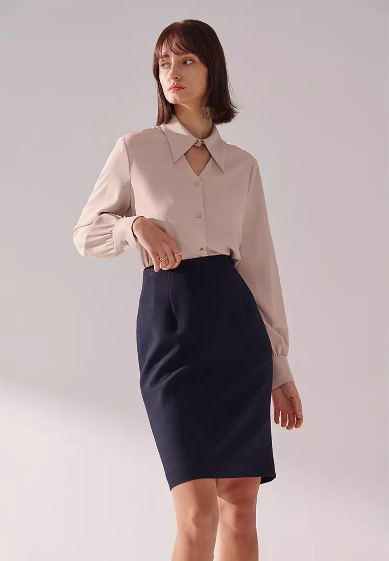 60% OFF SST&C Wheat Pink V-neck Style Blouse
