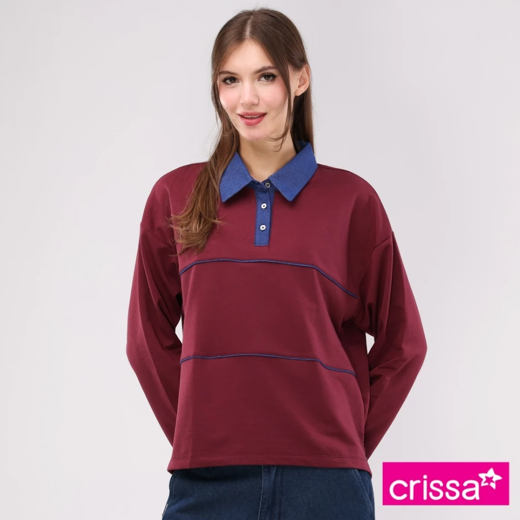 55% OFF Crissa Long Sleeves Top CSLT10-0004
