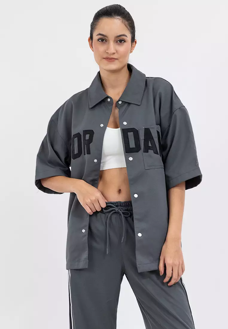 50% OFF JORDAN Flight Short Sleeve Woven Top