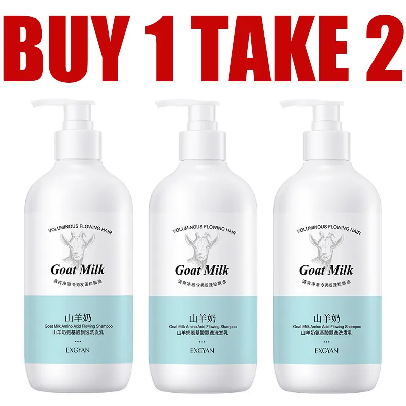 67% OFF Buy 1 Take 2  Goat Milk Body Wash Long-Term Whitening Nicotinamide Moisturizing Body Shower Gel 500ML*3 Body Care Soap Comfort Skin Repair