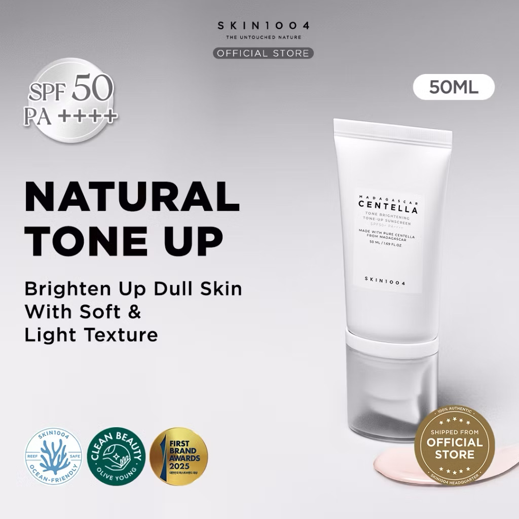 68% OFF ￼[FDA Approved] SKIN1004 Madagascar Centella Tone Brightening Tone-Up Sunscreen SPF50+ PA++++ 50ml