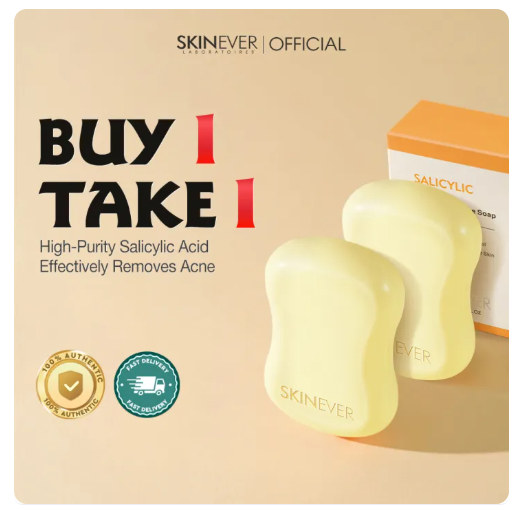 63% OFF Buy 1 Take 1 | SKINEVER Salicylic Acid Soap Face & Body Oil Control Niacinamide Brightening Deeply Cleansing