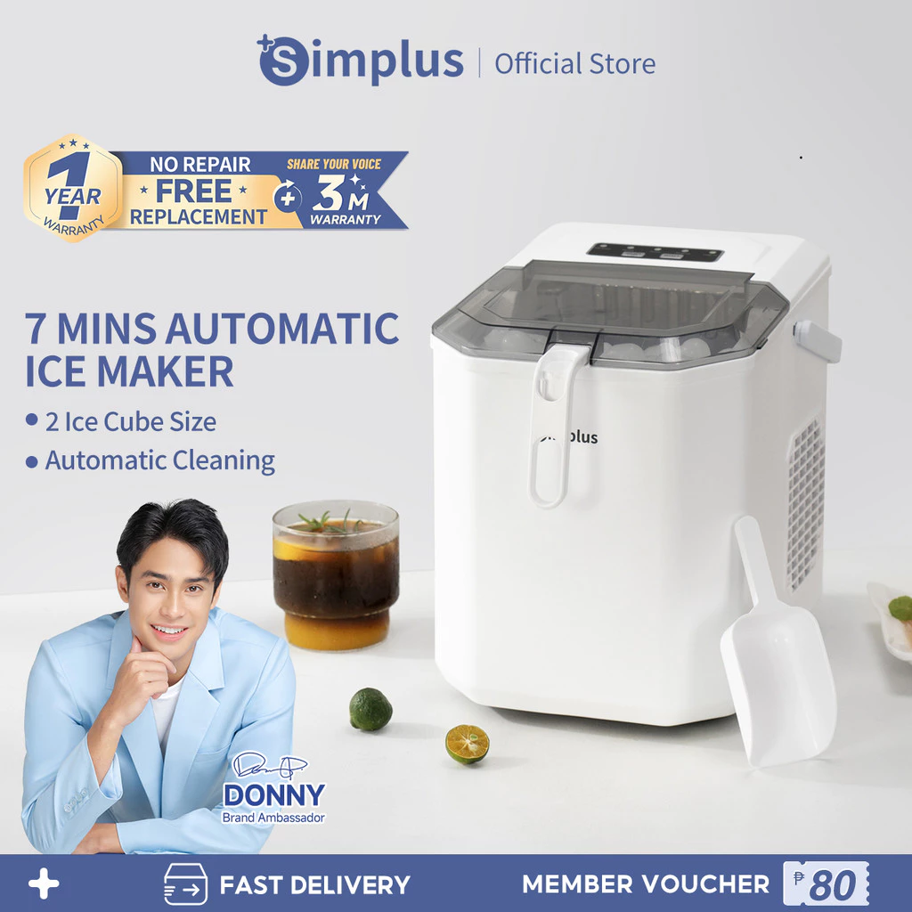 39% OFF Simplus Ice Maker Household 1.3L Water Tank Compact Design Rapid Ice Production