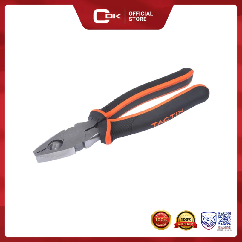 40% OFF TACTIX Linesman Pliers 190mmBlack/Orange ME200011