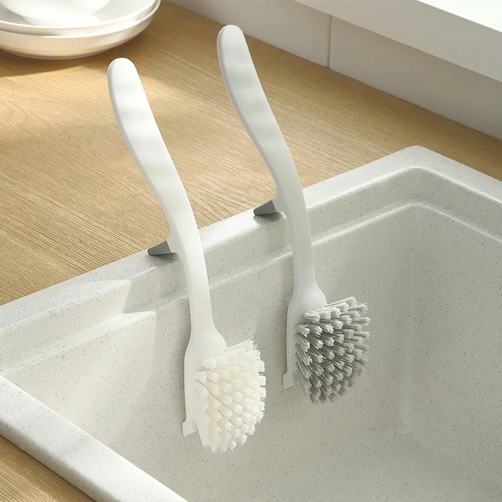 39% OFF LOCAUPIN Household Comfort Grip Multi-Purpose Long Handle Soft Cleaning Brush With Head Scraper