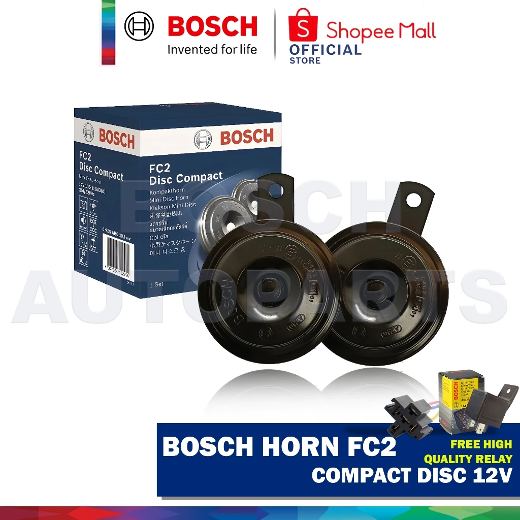 42% OFF Bosch Horn Fc2 12v w/ Original Bosch Relay PLUS REE socket