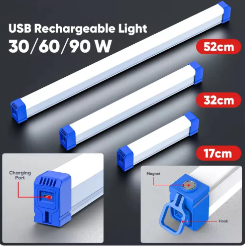 86% OFF LED Emergency Light USB Rechargeable Lamp Lithium Battery Light Tube Portable Light Bulb for Night Market Outdoors#DG001
