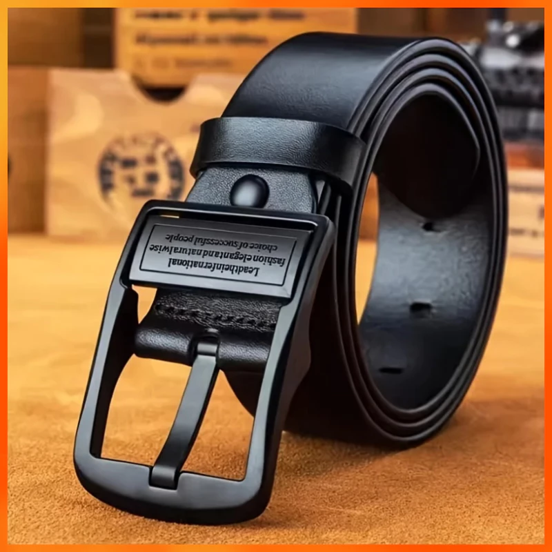 53% OFF Leather Men's Belt Fashion Metal Alloy Pin Buckle Adult Luxury Brand Jeans Business Casual Waist