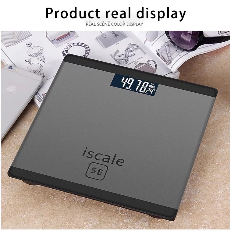 91% OFF ✅100% Original Smilee Iscale Digital LCD Electronic Tempered Glass bathroom weighing Scale