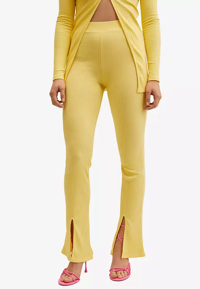 57% OFF Mango Side Slit Knit Trousers