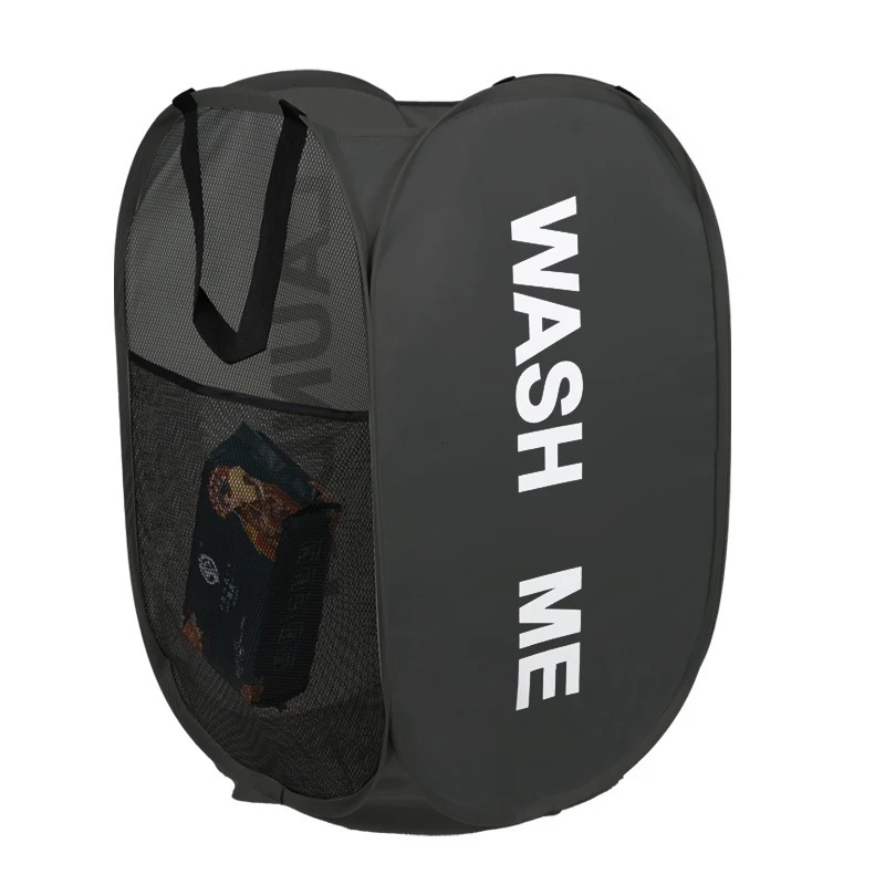47% OFF Large Collapsible Laundry Basket - Pop-Up Mesh with Wide Opening for Space-Saving Storage