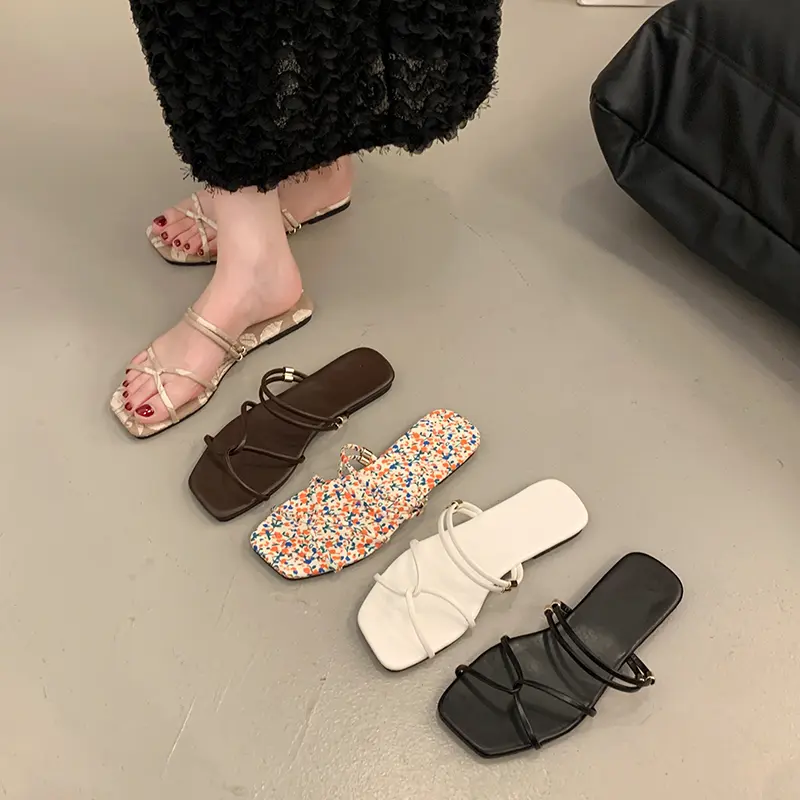64% OFF Onew Korea NEW Women's French Flat Slippers Non-slip and wear-resistant Five colors Walking Shoes