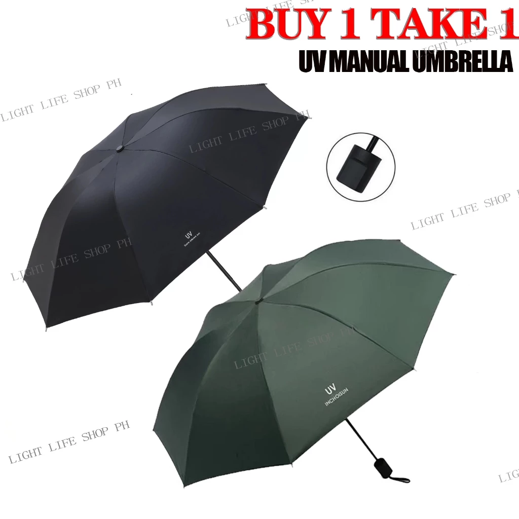 35% OFF Buy1 Get1 payong proteksyon araw na manu-manong payong unisex uv umbrella waterproof folding