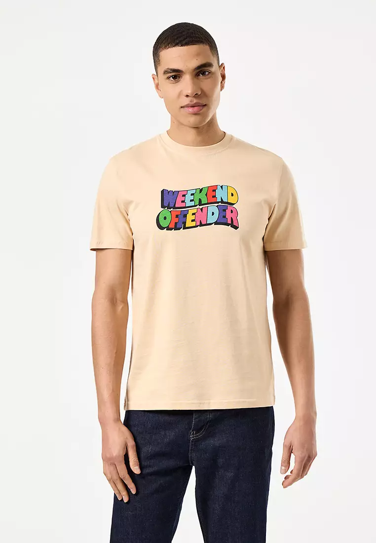 50% OFF MENS DEEP CHAMPAGNE HALLELUJAH GRAPHIC TEE