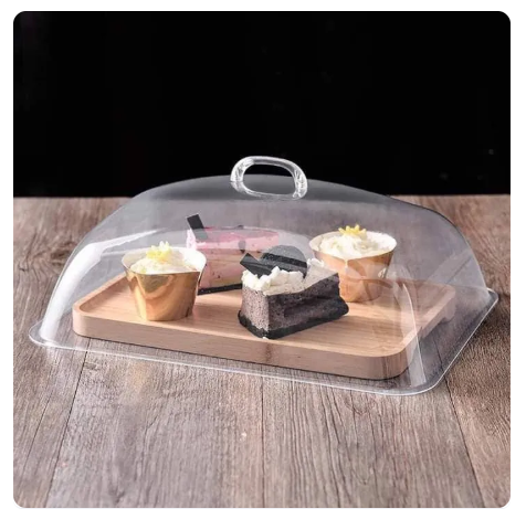 56% OFF Transparent flip pc cover rectangular cover food cake cover Hotel plastic dishes Food Dust Cover Rectangular Aesthetic cover