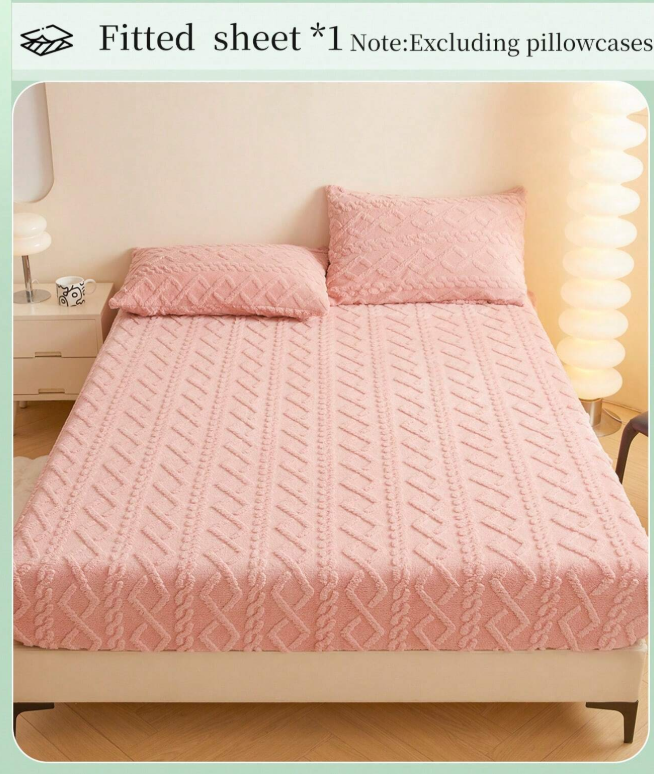 5% OFF 1pc Fitted Sheet, Bedding, Bed Cover, Fitted Sheet, Mattress Protector, Solid Color Fitted Sheet, Comfortable & Warm Mattress Pad, Minimalist Style Home Textile, Soft Anti-Pilling Bed Cover, Skin-Friendly Fitted Sheet,