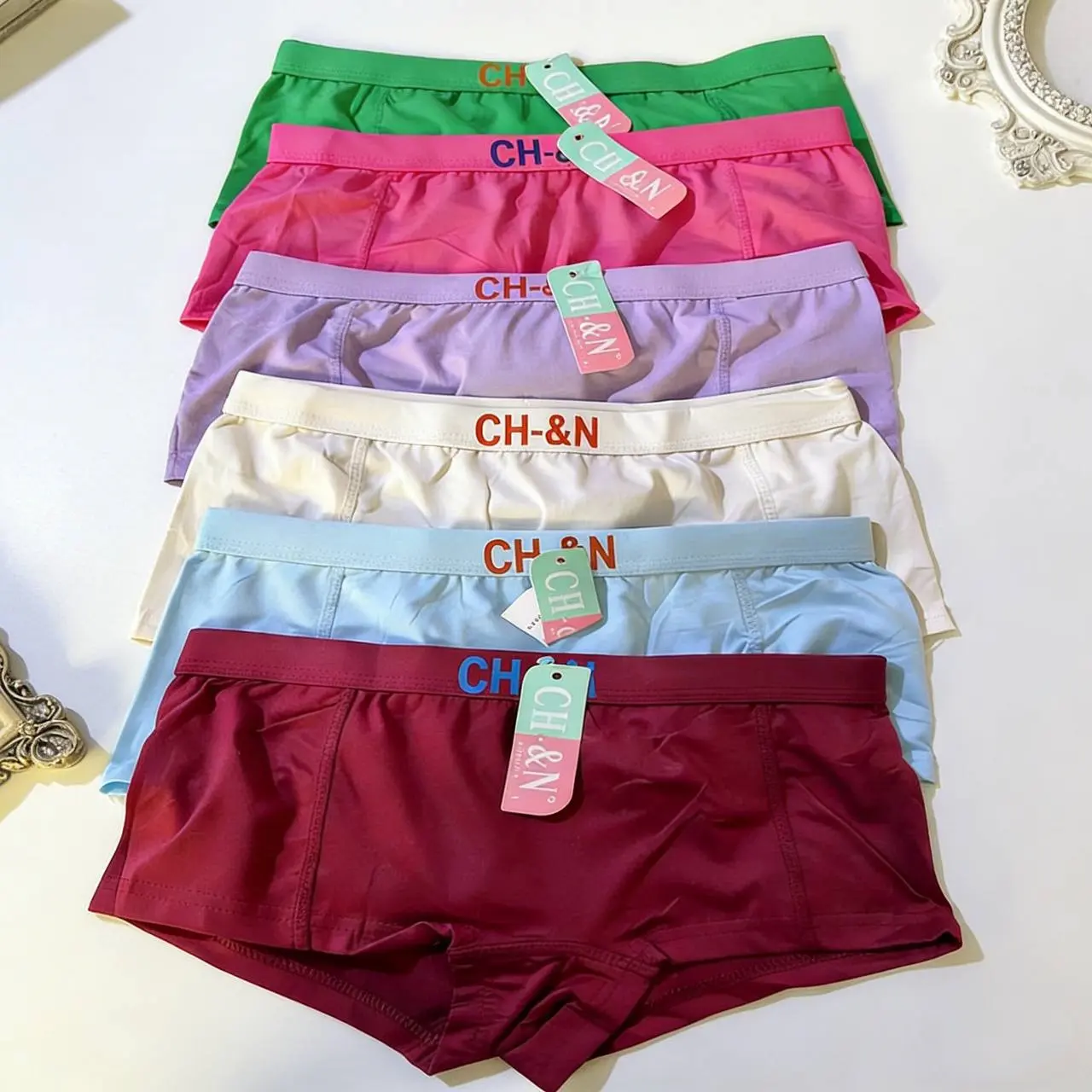 70% OFF Women's Boxer Briefs 12PCS Cotton boxer shorts for Women Panty 6pcs Bakser brief womens Plain Underwear