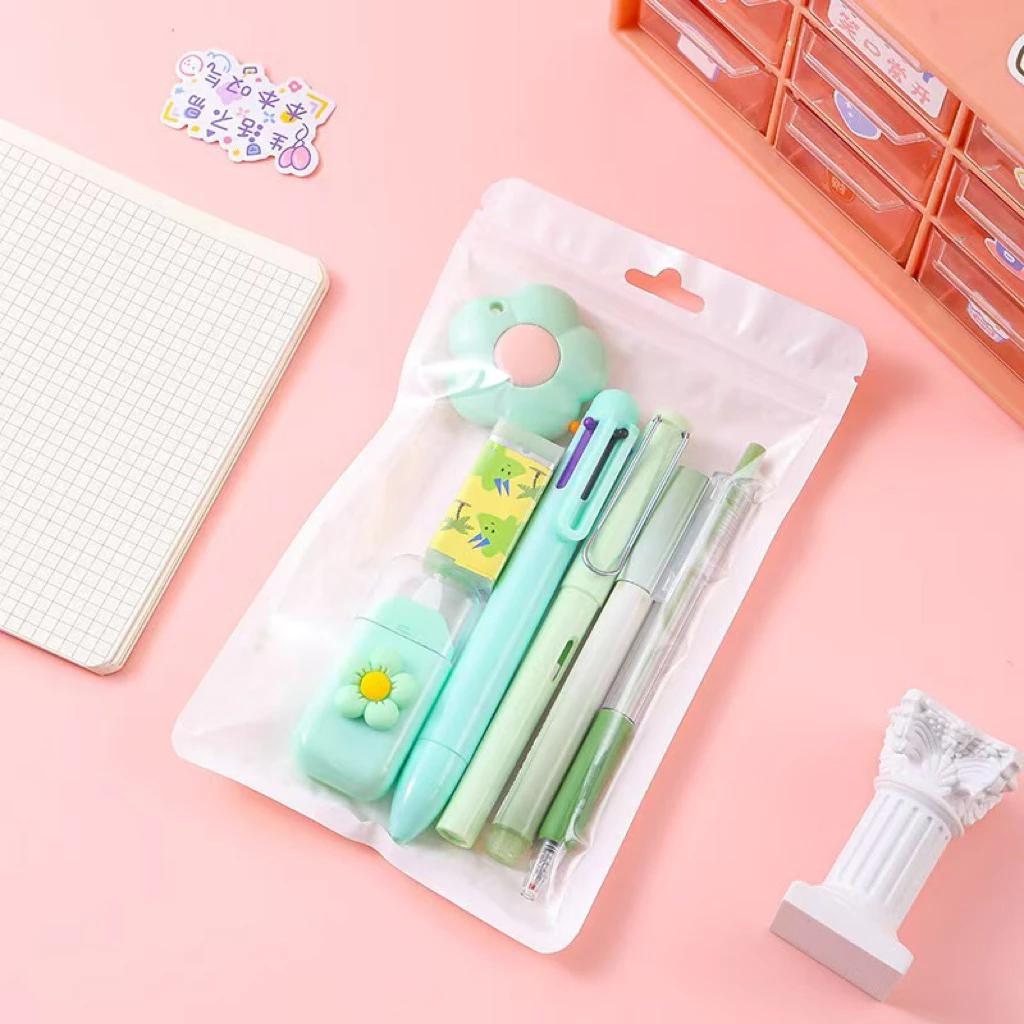 47% OFF 7-In-1 Stationery Set Gel Pen Highlighter Ballpoint Pen Eternal Pencil Tape Eraser Knife Kids Prize
