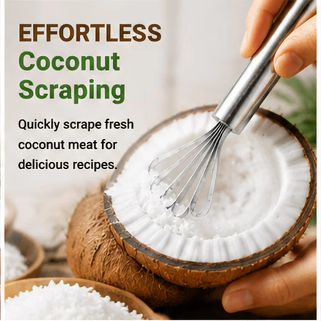 47% OFF Stainless Steel Coconut Shaver Universal Fish Scale Scraper Kitchen Fruit Tool