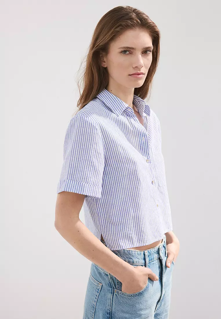 29% OFF Short Sleeves Striped Shirt